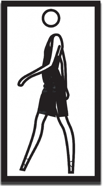 343x620 Suzanne Walking In Leather Skirt