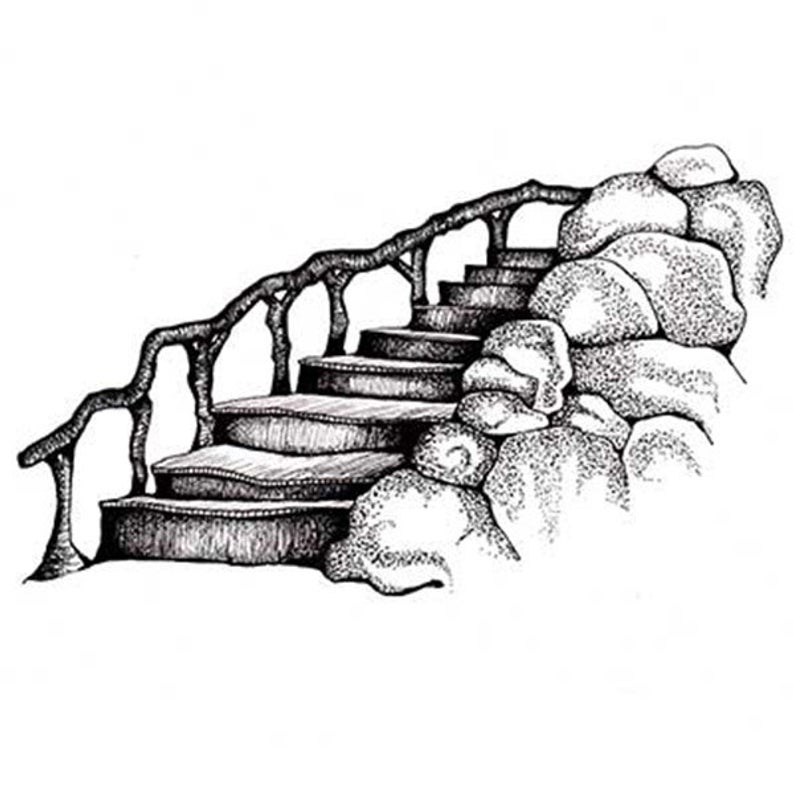 794x794 lavinia fairy steps stamp fairy path stamp walkway cling etsy