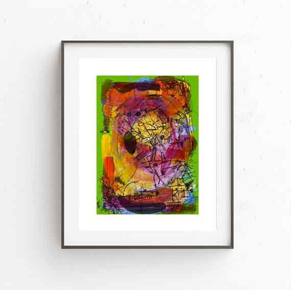 570x568 Colorful Abstraction Digital Downloadable Art Wall Art, Colorful