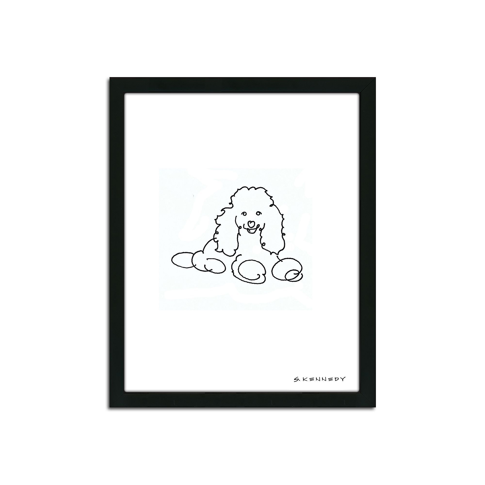 2000x2000 Personal Prints ''poodle Line Drawing'' Framed Wall Art Products