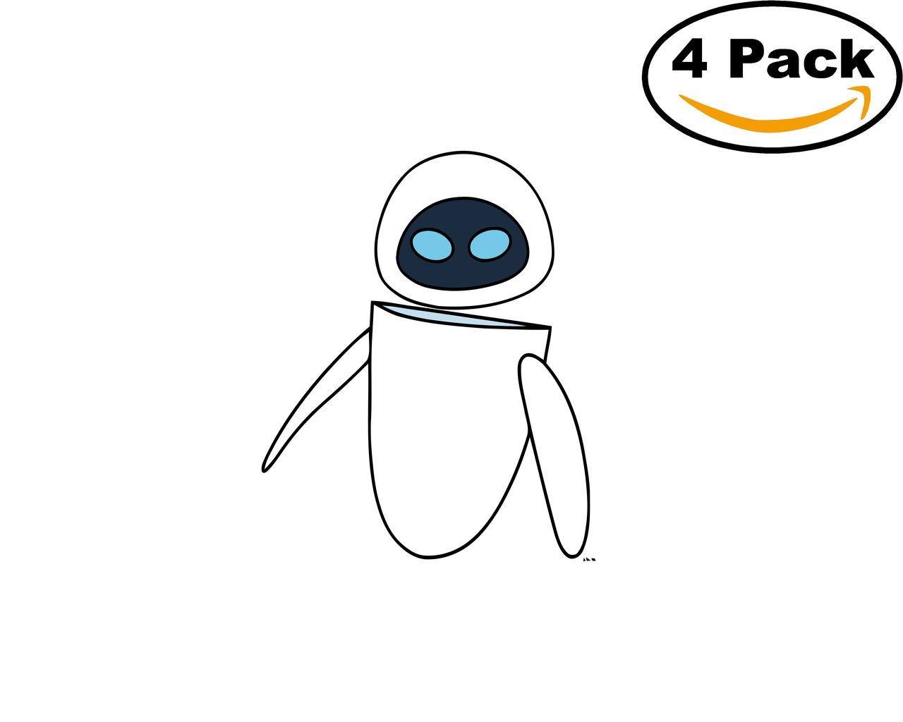 1280x1024 Wall E Stickers Cartoon Car Bumper Window