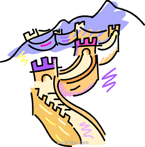 475x480 Great Wall Of China Royalty Free Vector Clip Art Illustration