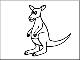 304x229 Clip Art Basic Words Kangaroo Bampw Unlabeled I