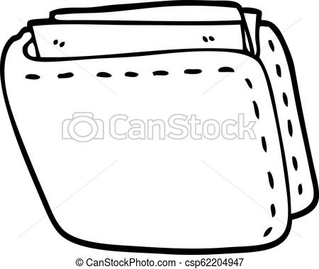450x380 Line Drawing Cartoon Old Leather Wallet