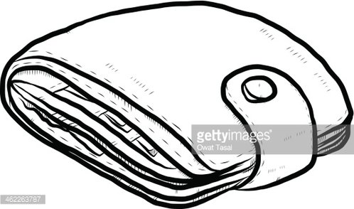498x294 Wallet Sketching Premium Clipart