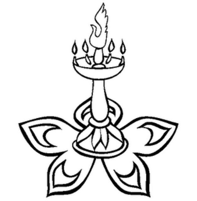 628x640 Diwali Coloring Pages Simple Black And White Colours Drawing