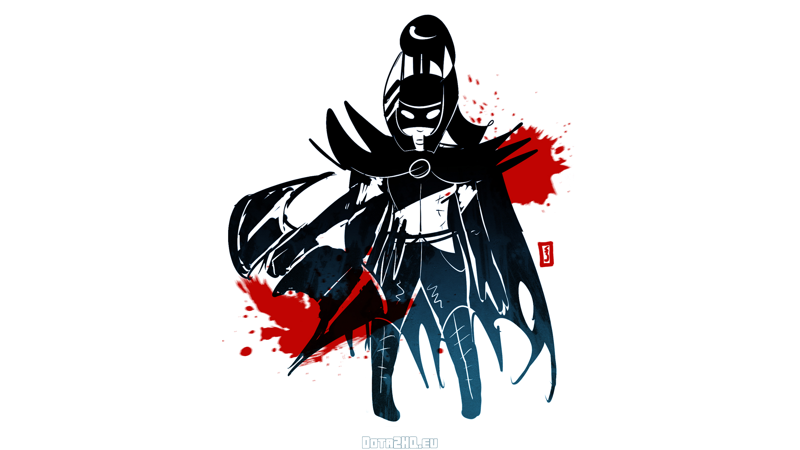 2560x1440 Wallpaper Drawing, Illustration, Cartoon, Dota Phantom