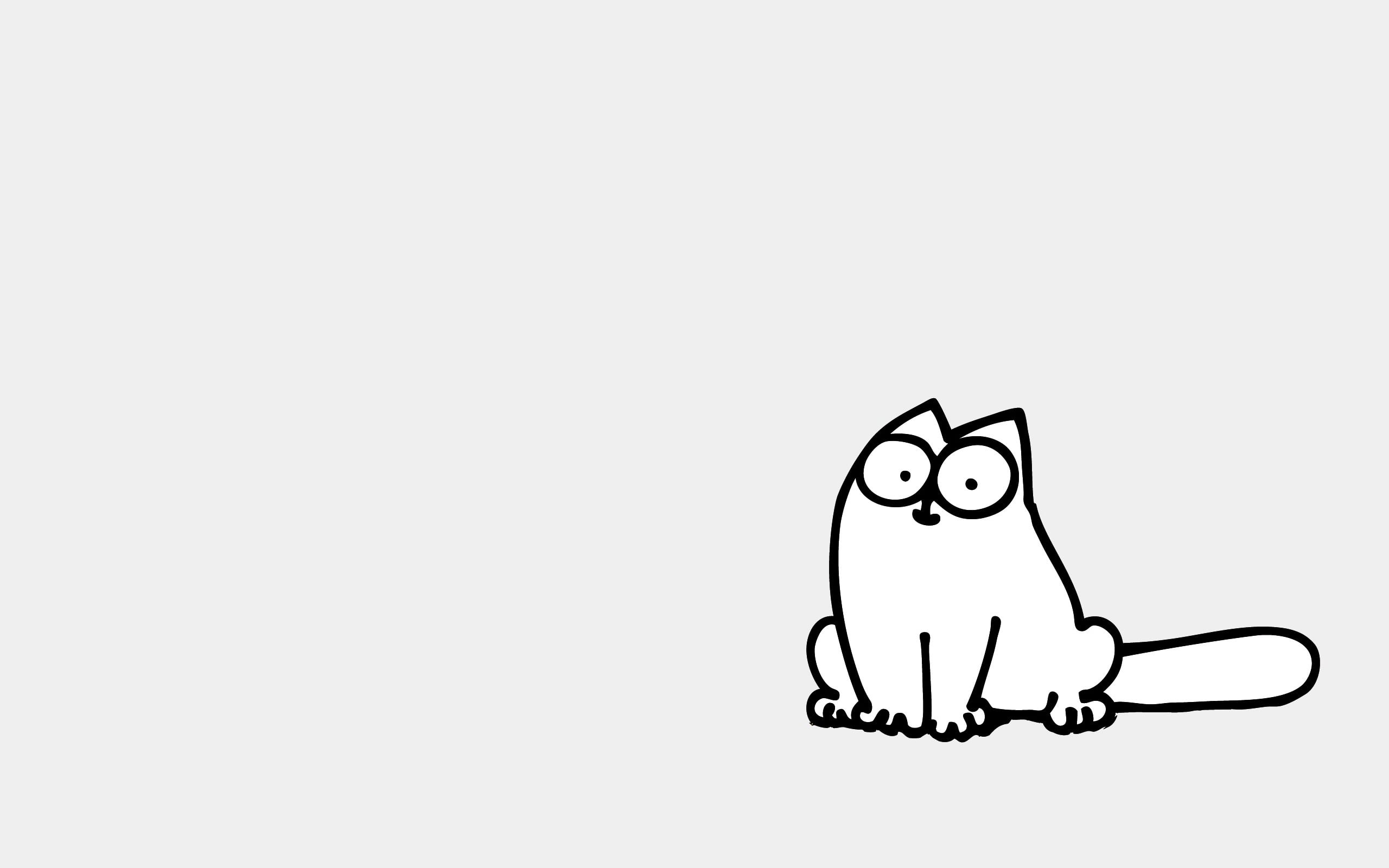 2560x1600 Hd Wallpaper Cat Sticker Illustration, Simon's Cat, Comics