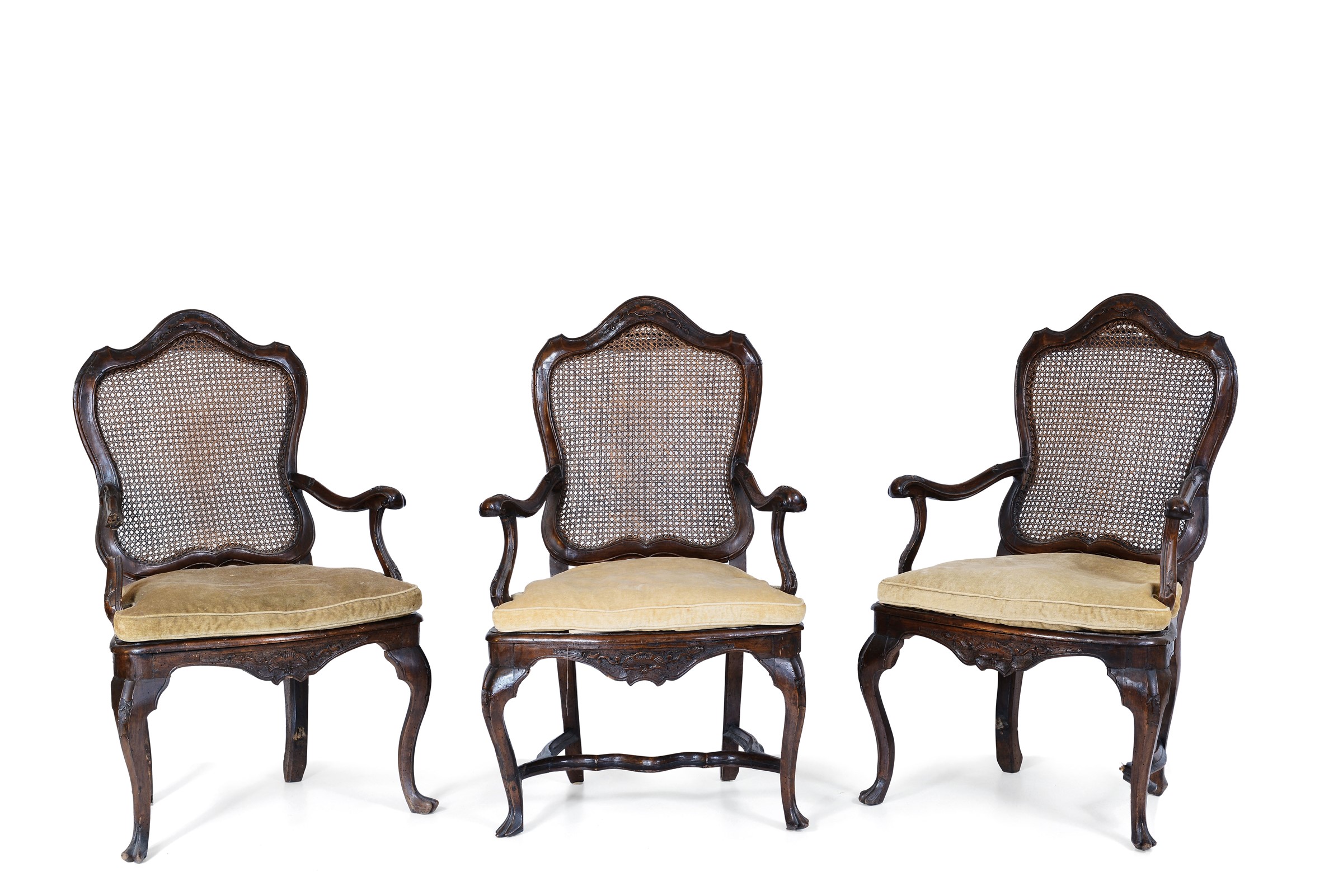 2400x1602 Six Walnut Armchairs, Veneto, Early