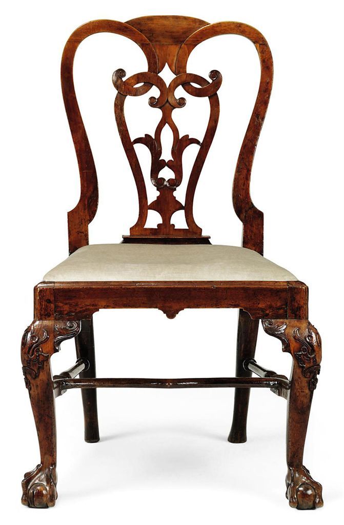 671x1024 A George Ii Walnut Side Chair Chair, Side