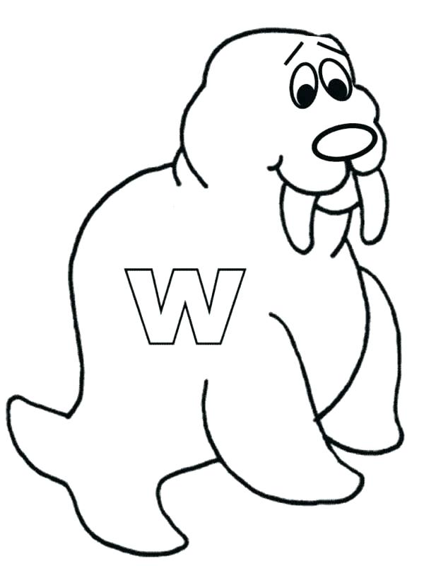 600x800 Walrus Pictures To Color Printable Love Coloring Pages I Love You