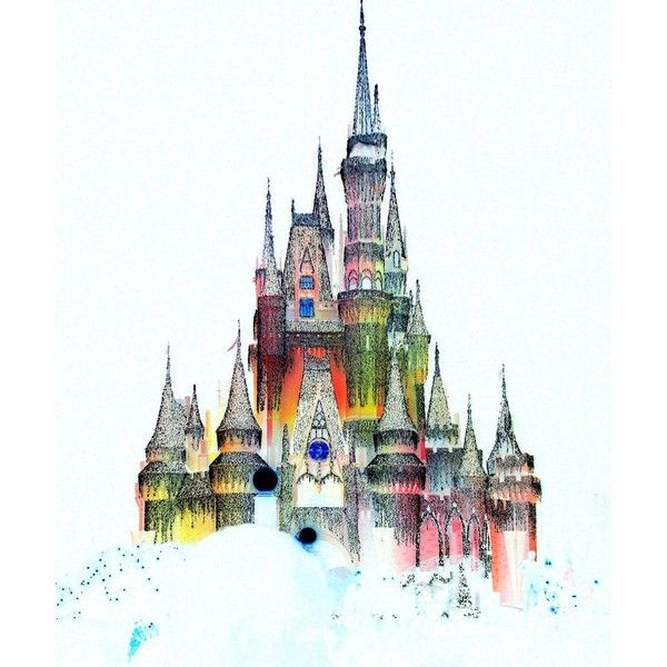 600x600 Disney Castle Cartoon Liked On Polyvore Featuring Fillers
