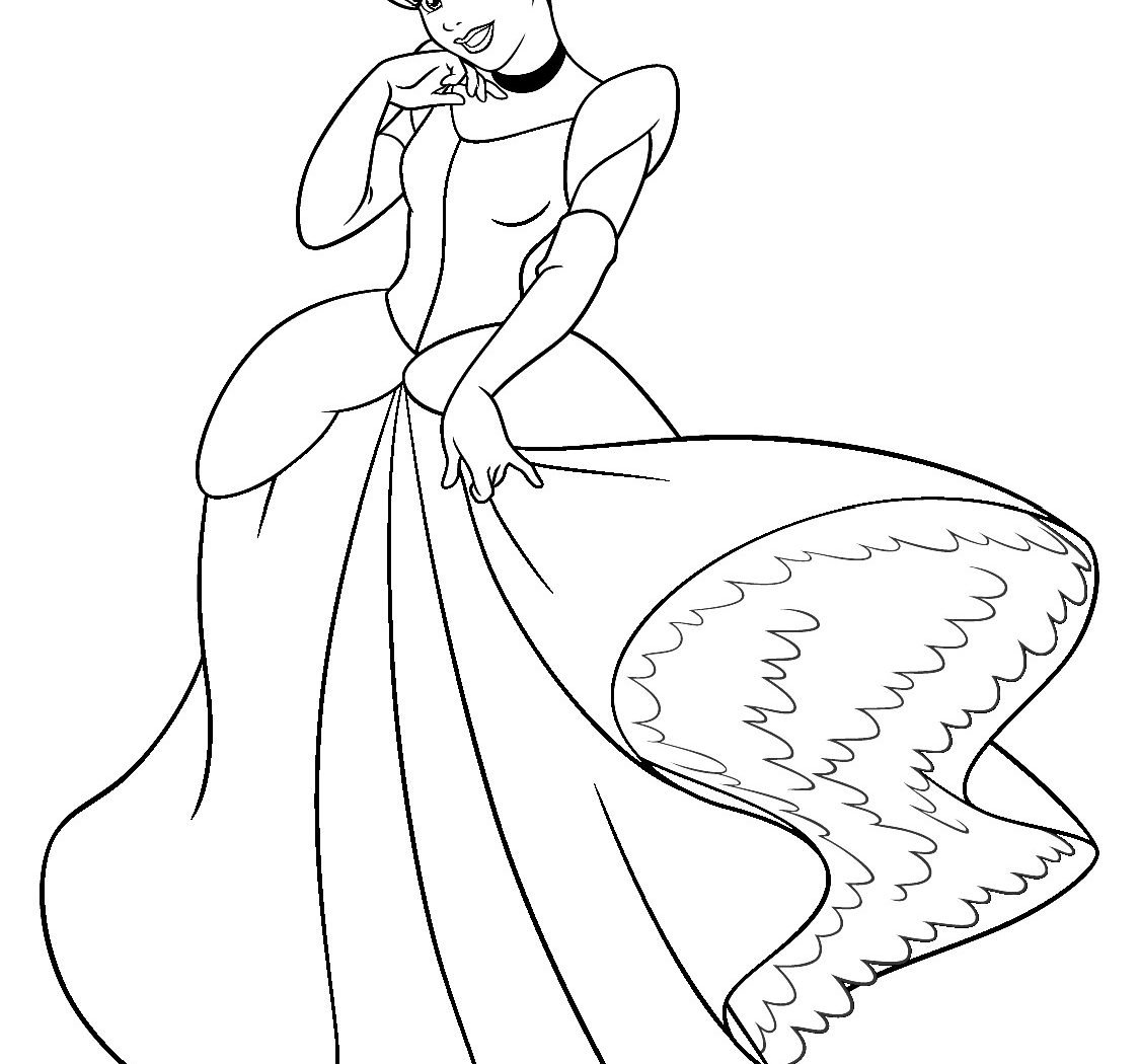 1126x1050 Cinderella Coloringages Free Download Castlerint Disney