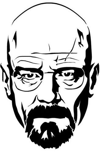 354x510 walter white heisenberg from breaking bad stencil dxf free