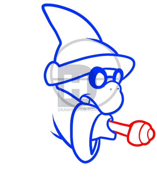 622x720 How To Draw Kamek, Kamek, Mario, Step