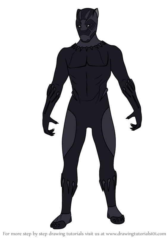 565x800 Learn How To Draw Black Panther From Avengers