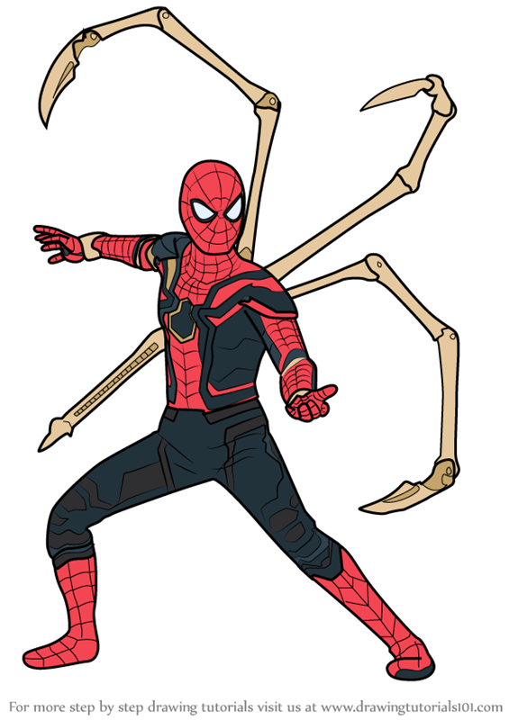 565x800 Learn How To Draw Iron Spider From Avengers