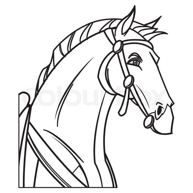 800x800 Horse Of Samurai Animal Warhorse Stock Vector Colourbox