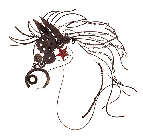 500x487 Cape Craftsmen Rustic Large Metal War Horse Wall Decor