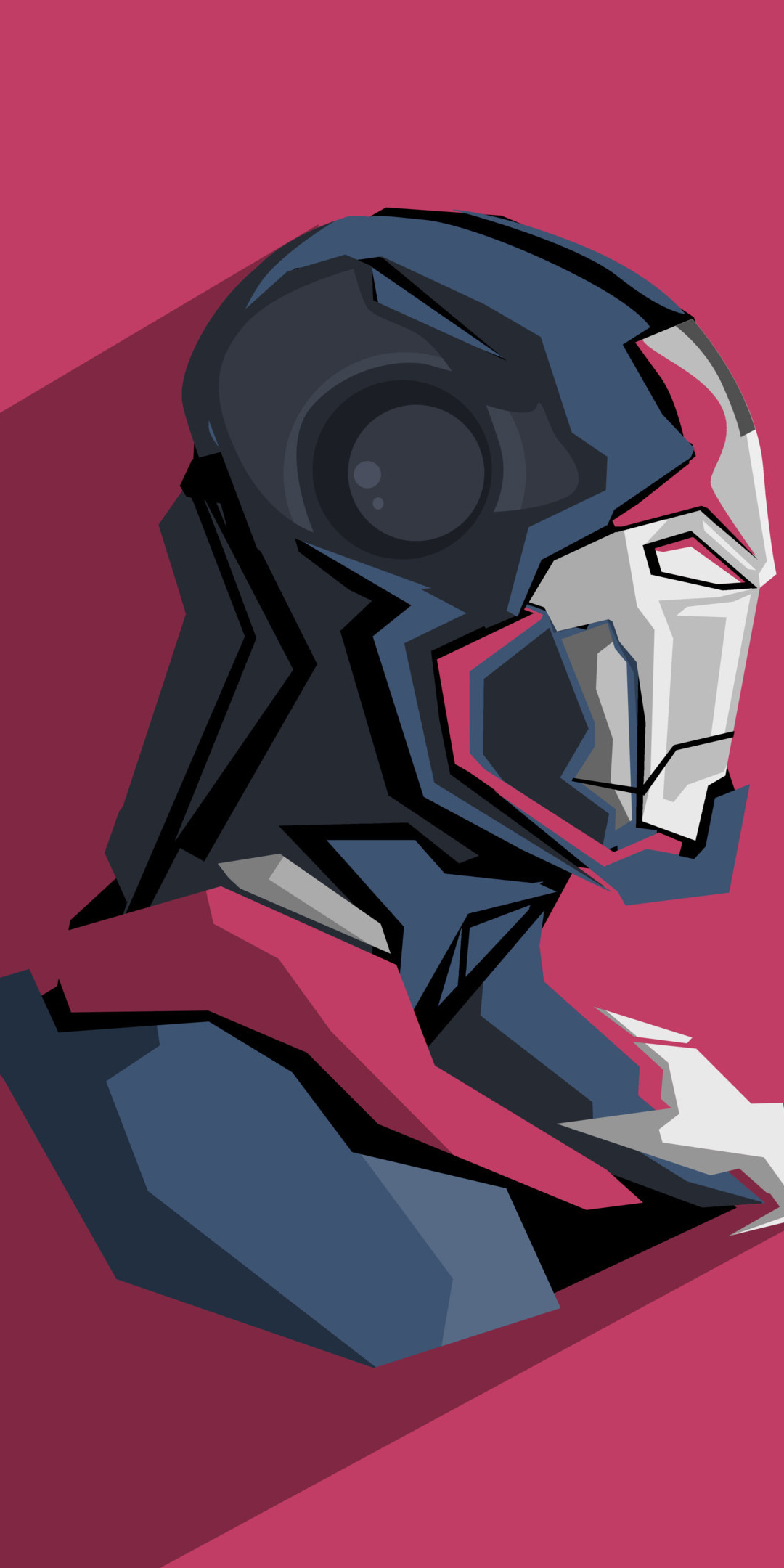 1080x2160 Download Wallpaper War Machine, Soldier, Minimal, Marvel