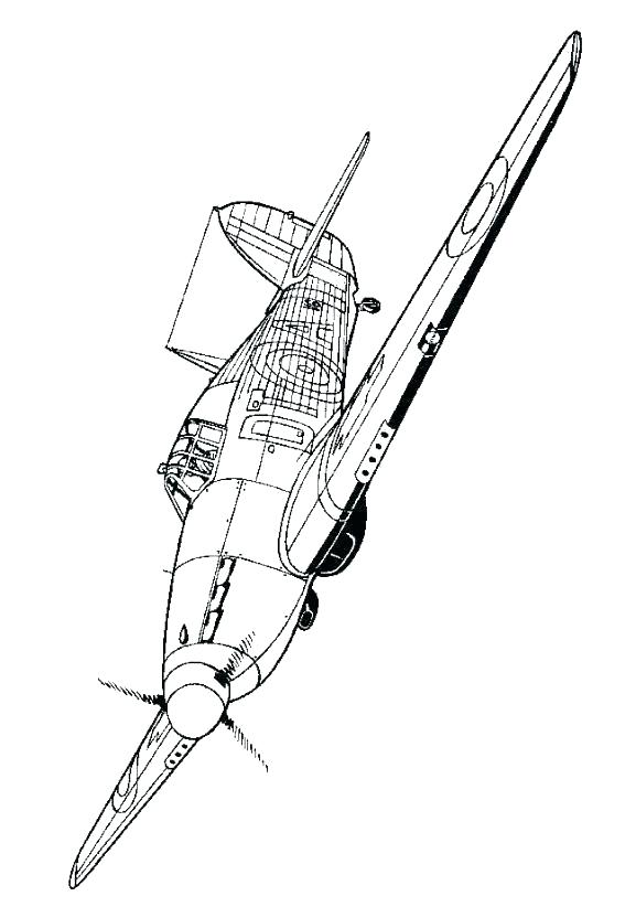 567x822 Airplane Coloring Pages