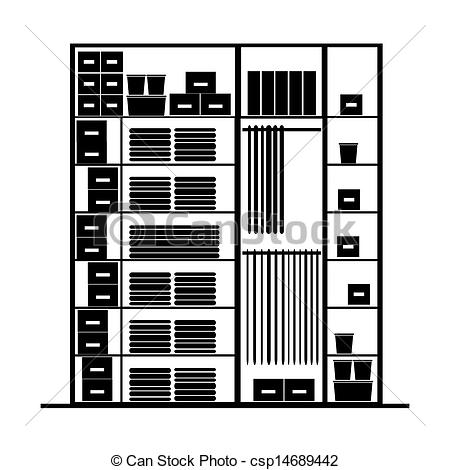450x470 Wardrobe Inside, Illustration For Your Design