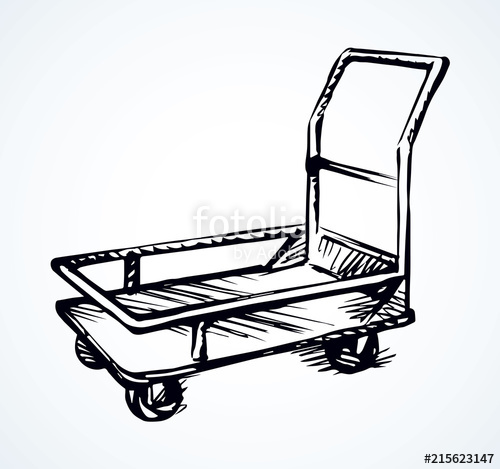 500x469 Warehouse Trolley Vector Drawing Stock Image And Royalty Free