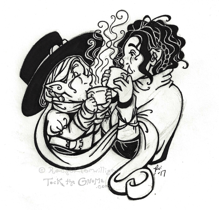 700x673 sketch warming up tock the gnome