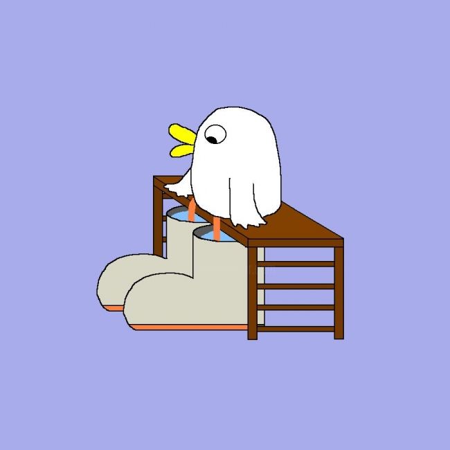 650x650 Warming Feet Drawing