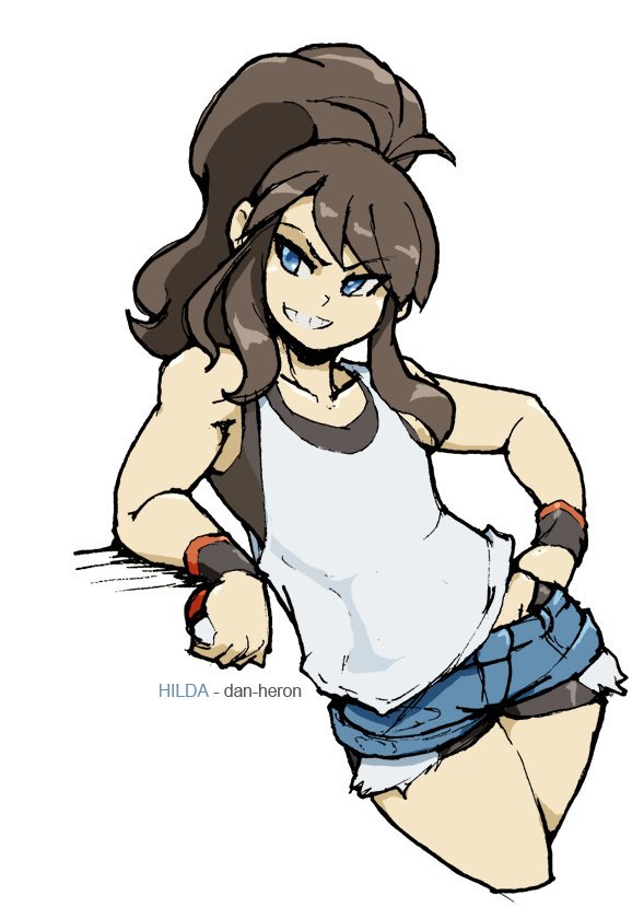 589x829 Dan Heron On Twitter Quick Doodle Of Pokemon's Hilda, Just