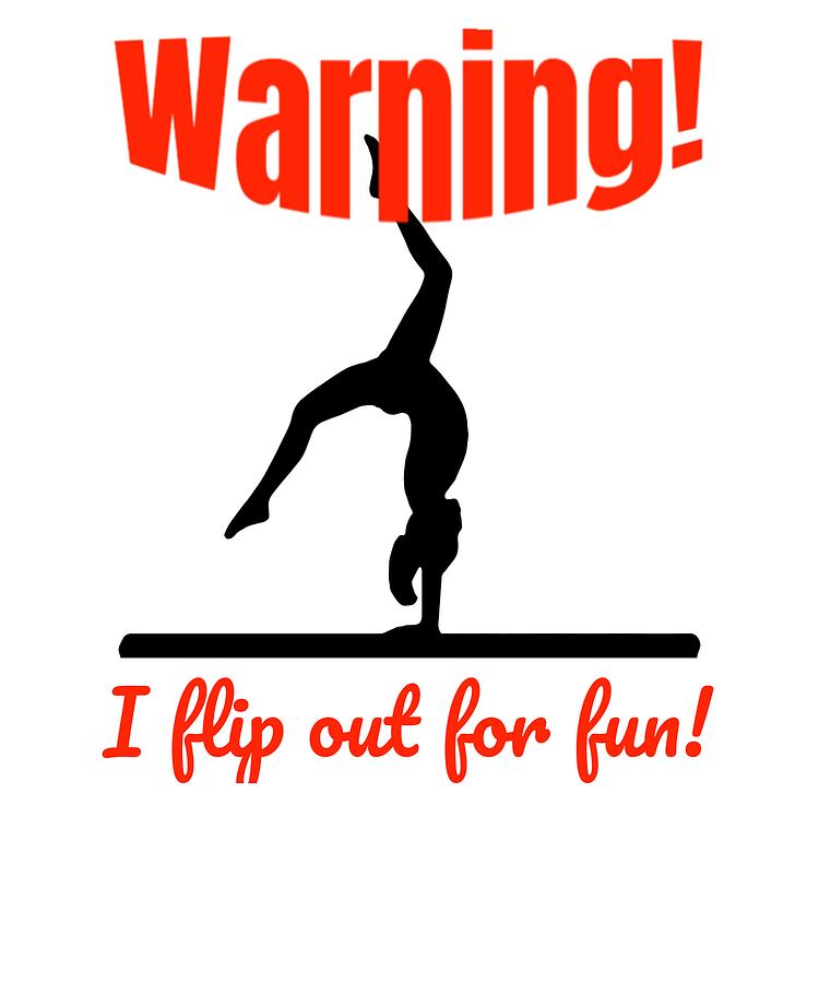 750x900 Gymnast Warning I Flipout For Fun Gymnastics Balance Beam