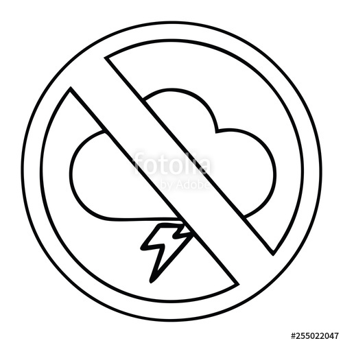500x500 Line Drawing Cartoon Weather Warning Sign Stock Image And Royalty