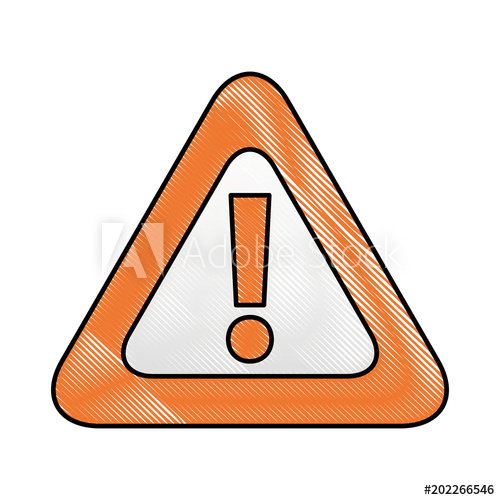 500x500 warning alert problem error sign vector illustration drawing