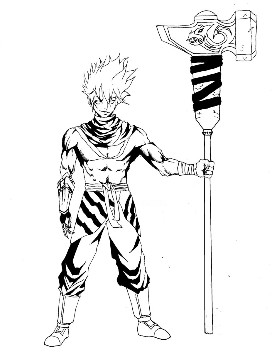 927x1200 Random Warrior Drawing