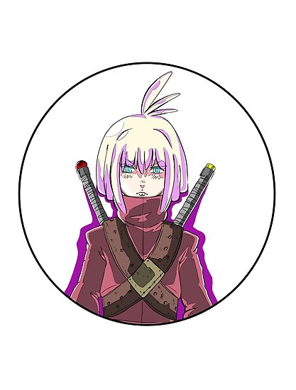 417x550 Manga Warrior Girl Chibi Posters