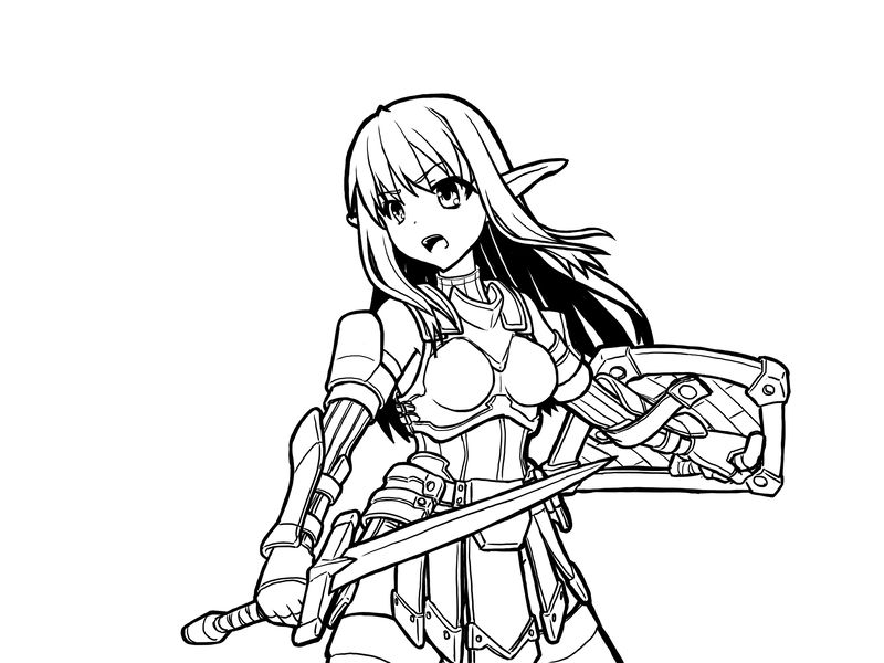 800x600 Warrior Girl