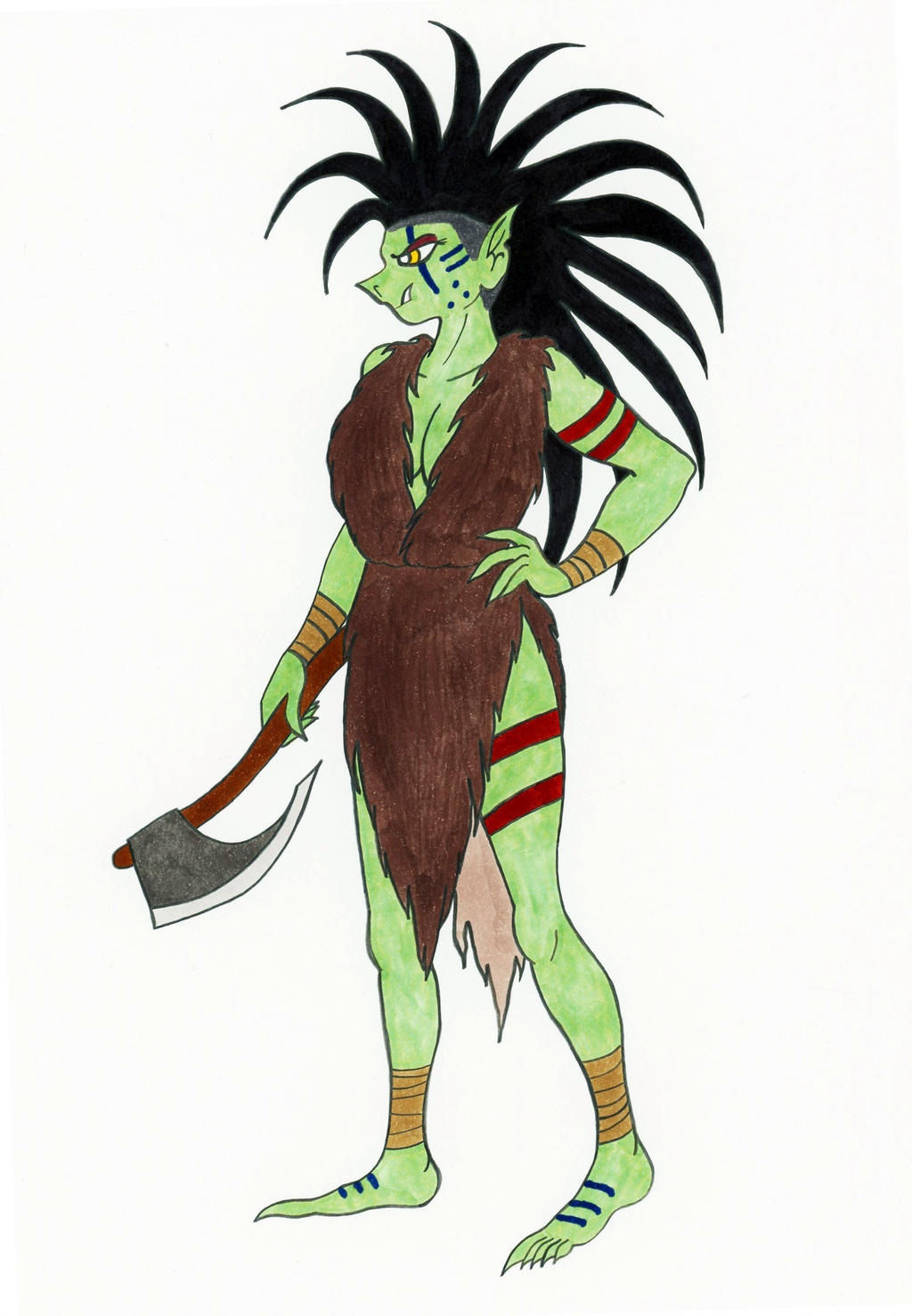 1024x1477 Orc Warrior Woman