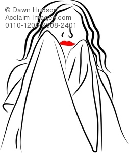 253x300 Clipart Illustration Of Simple Line Drawing Of A Woman Drying Her