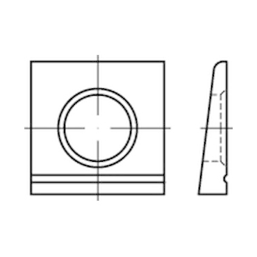370x370 Thormas Square Taper Washer For I Sections