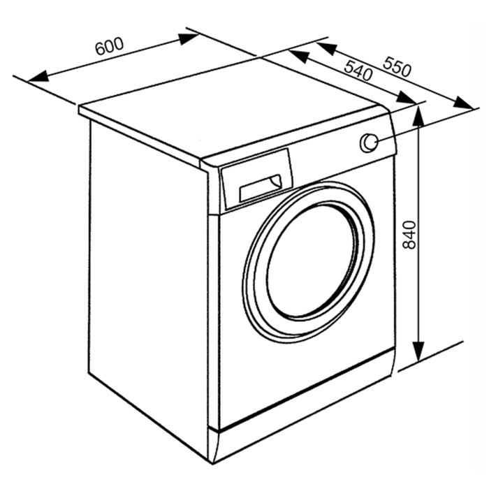 700x700 Smeg White Washing Machine