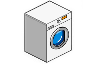 320x216 Washing Machine Drawing