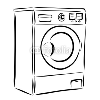 400x400 Washing Machine, Drawing In Black Lines Buy Photos Ap Images