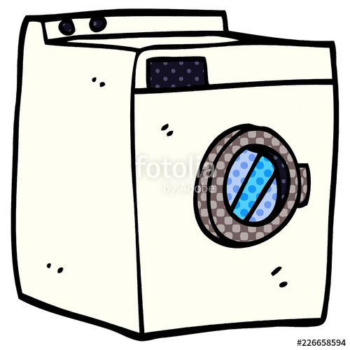 500x500 Cartoon Doodle Washing Machine Stock Image And Royalty Free