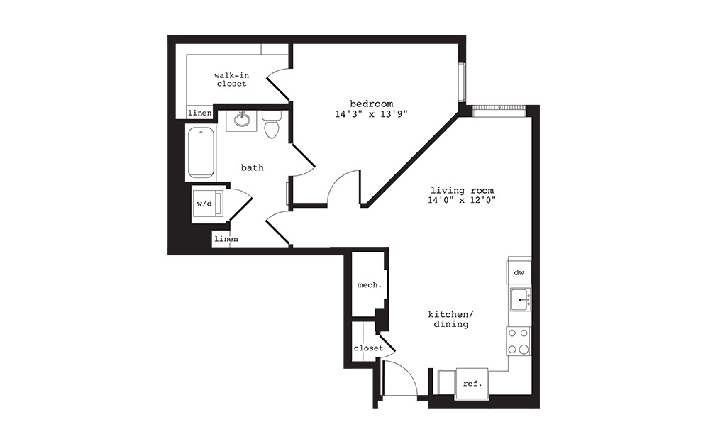 998x626 Available Studio, One, Two Bedroom Apartments In Washington