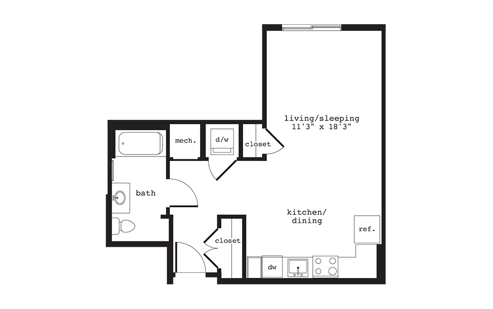 998x626 Available Studio, One, Two Bedroom Apartments
