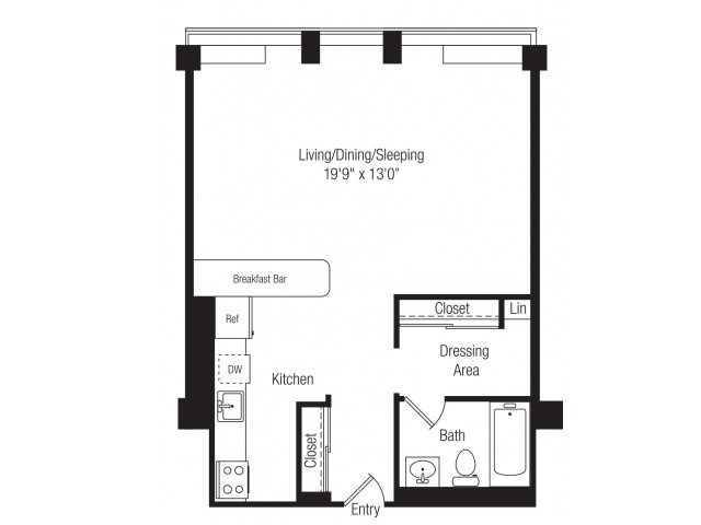 640x480 Studio Bath Apartment In Washington Dc The View