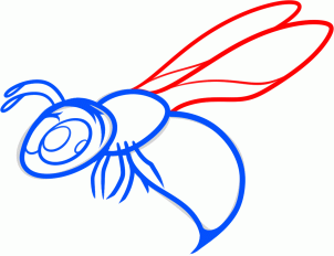 302x232 How To Draw How To Draw A Wasp For Kids