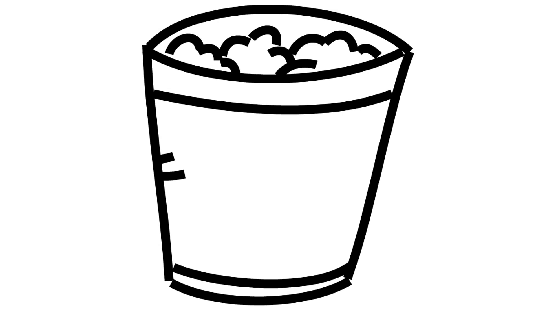 1920x1080 Dustbin Line Drawing Illustration Animation With Transparent