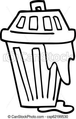 299x470 Line Drawing Cartoon Waste Bin