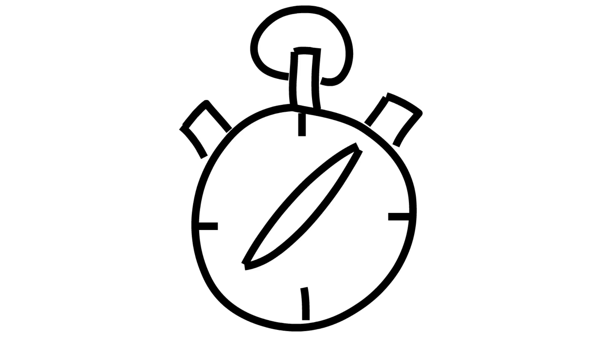 1920x1080 Stop Watch Line Drawing Illustration Animation With Transparent